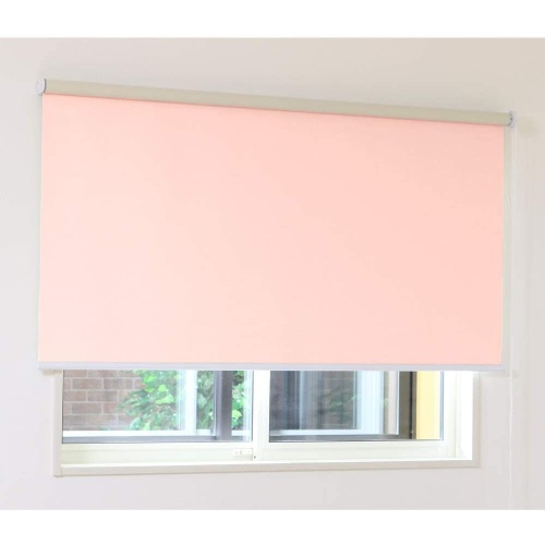 グリーン住宅ポイント交換商品 ロールスクリーン (ピンク) 幅45×丈150cm 1本 (防音 断熱 遮光1級) 画像1