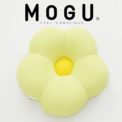 グリーン住宅ポイント交換商品 MOGU(モグ) フラワークッション  (お花 パウダービーズ クッション)ライトグリーン 画像1