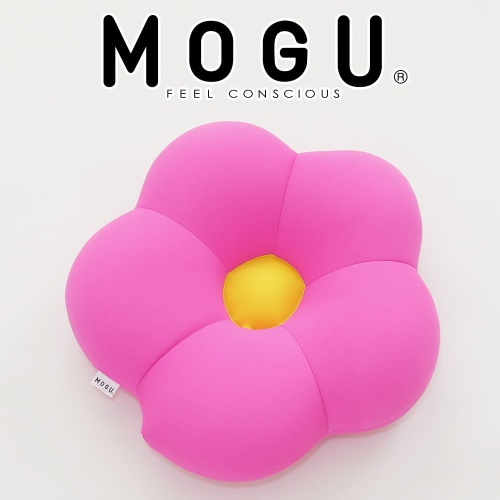 グリーン住宅ポイント交換商品 MOGU(モグ) フラワークッション  (お花 パウダービーズ クッション)ショッキングピンク 画像1
