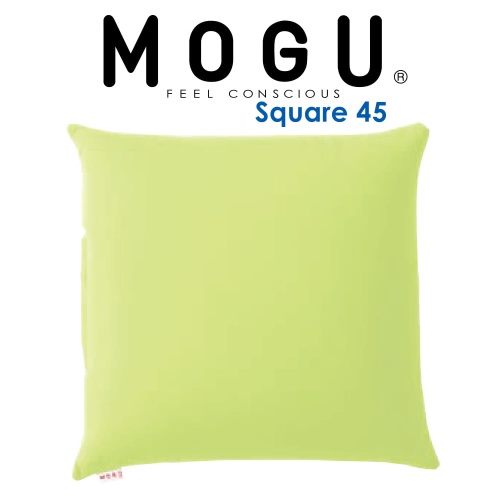 グリーン住宅ポイント交換商品 MOGU(モグ) スクエア45S  (正方形 45×45cm パウダービーズ クッション)ライトグリーン 画像1